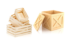 Wooden crates and boxes