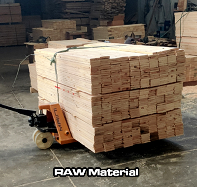 Wooden pallets manufacturing process